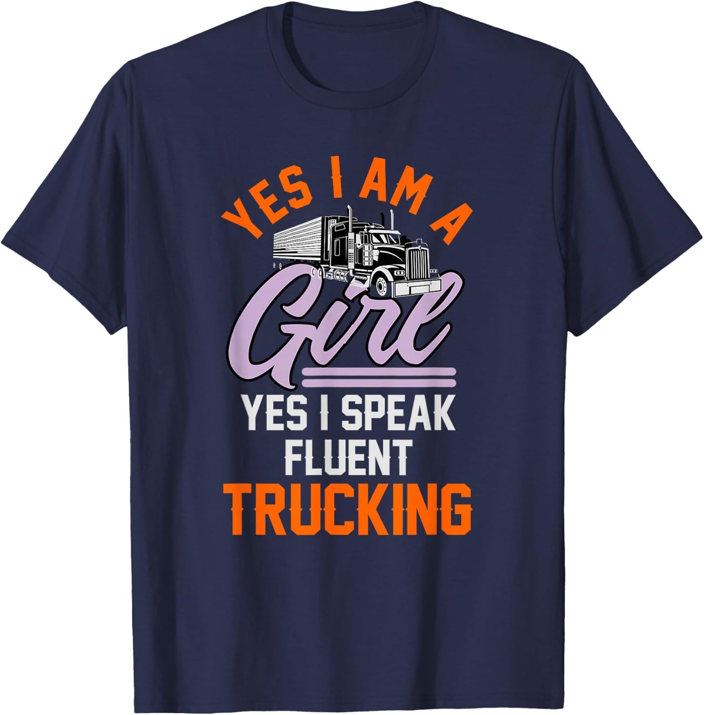 Truck driver | funny design for female truck drivers T-Shirt - T-Shirt | Navy