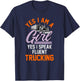 Truck driver | funny design for female truck drivers T-Shirt - T-Shirt | Navy