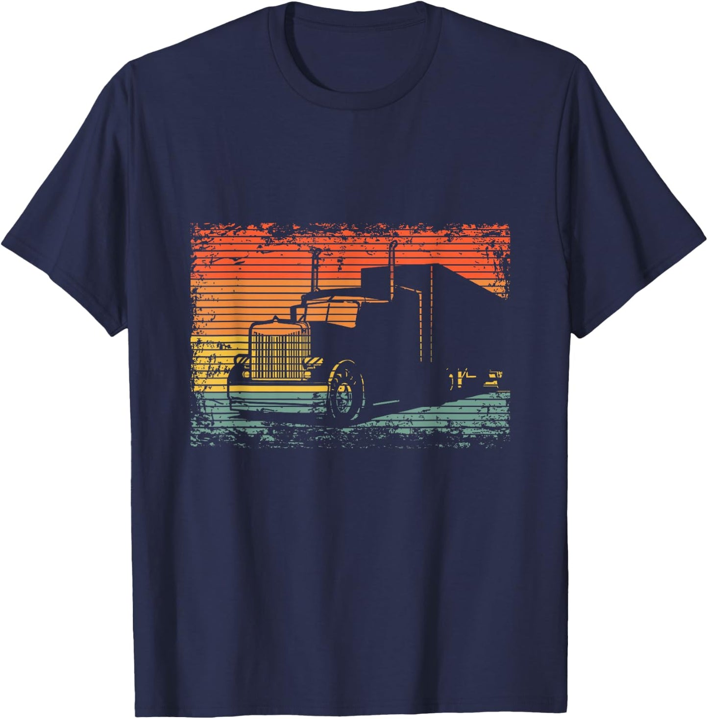 Vintage Truck Truck Driver Truck Driving Gift T-Shirt - T-Shirt | Navy