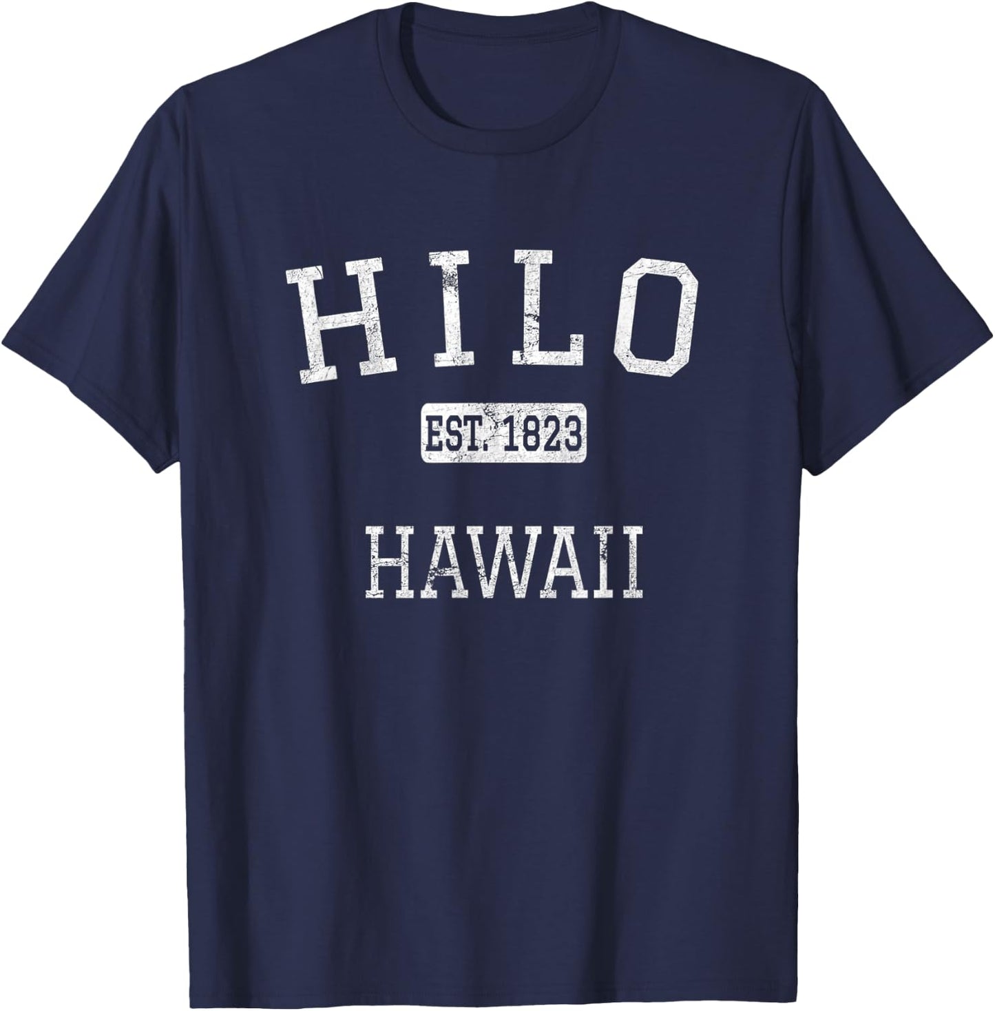 Hilo Hawaii HI Vintage T-Shirt - T-Shirt | Navy