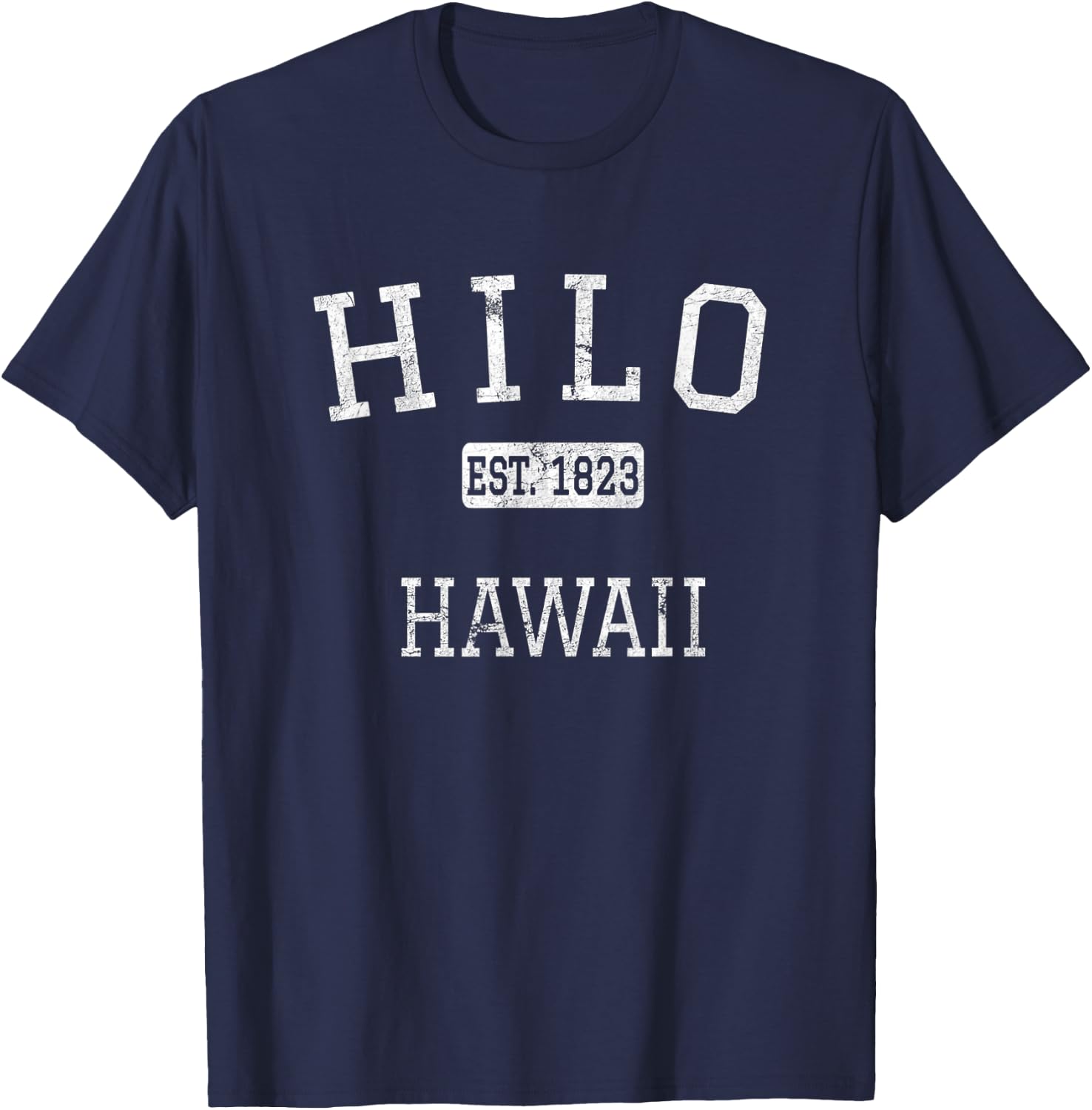 Hilo Hawaii HI Vintage T-Shirt - T-Shirt | Navy