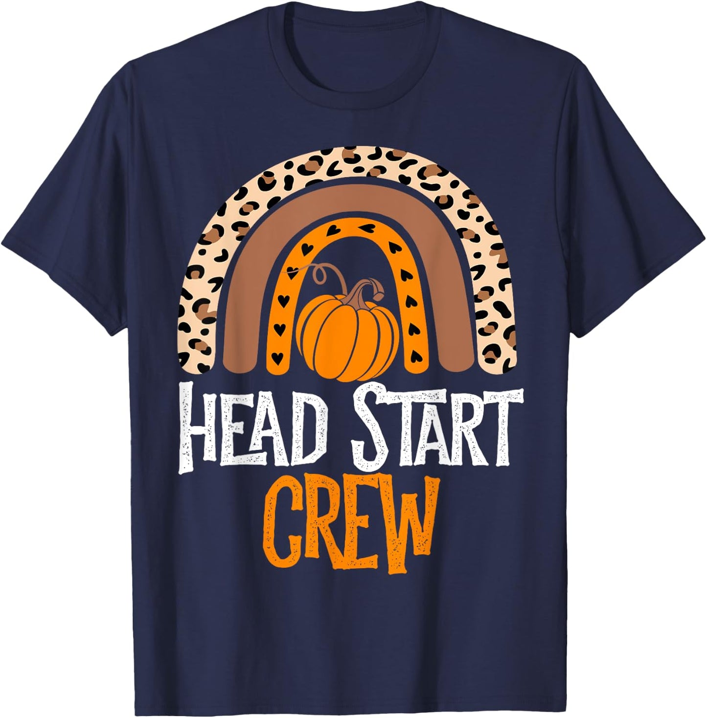 Thanksgiving Party School Matching Head Start Crew Fall T-Shirt - T-Shirt | Navy
