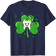 Teeth Dentist St. Patrick's Day Shamrock Leaf Tooth Dental T-Shirt - T-Shirt | Navy