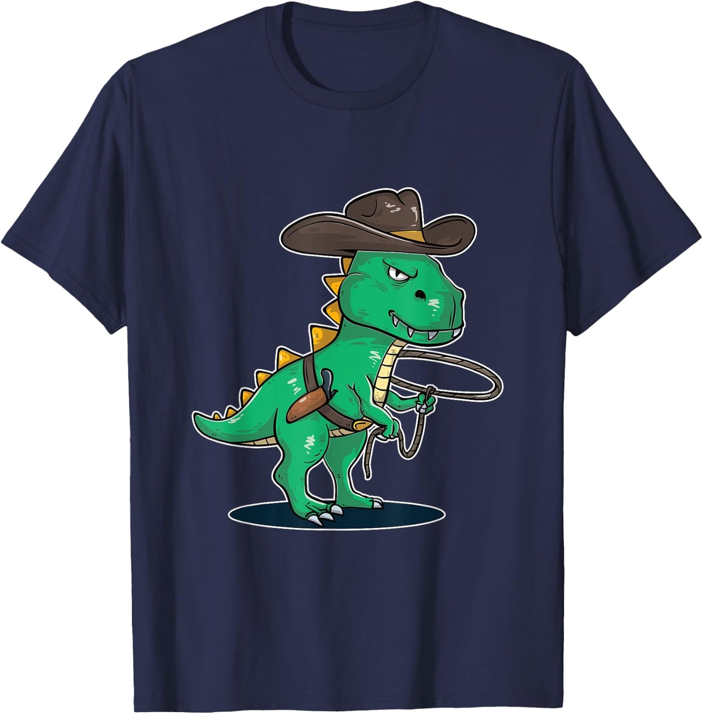 Cowboy Rodeo Dinosaur T-Rex T-Shirt - T-Shirt | Navy