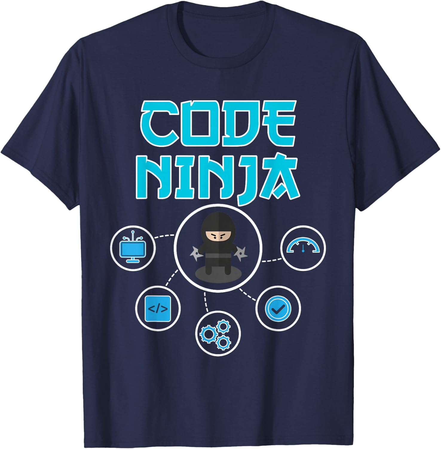 Code Ninja - Software Developer Gift T-Shirt - T-Shirt | Navy