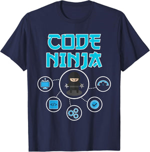Code Ninja - Software Developer Gift T-Shirt - T-Shirt | Navy