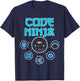 Code Ninja - Software Developer Gift T-Shirt - T-Shirt | Navy