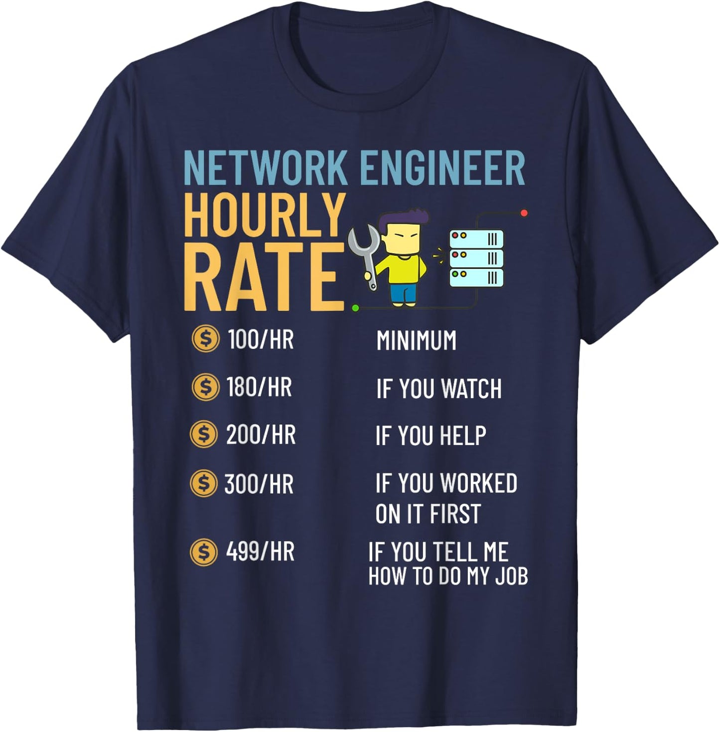 Network Engineer Director Computer Engineering T-Shirt - T-Shirt | Navy