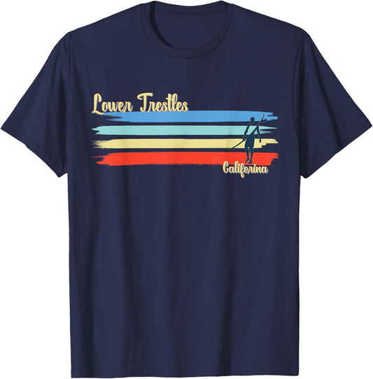 Lower Trestles Beach California Surfing Beach T-Shirt - T-Shirt | Navy