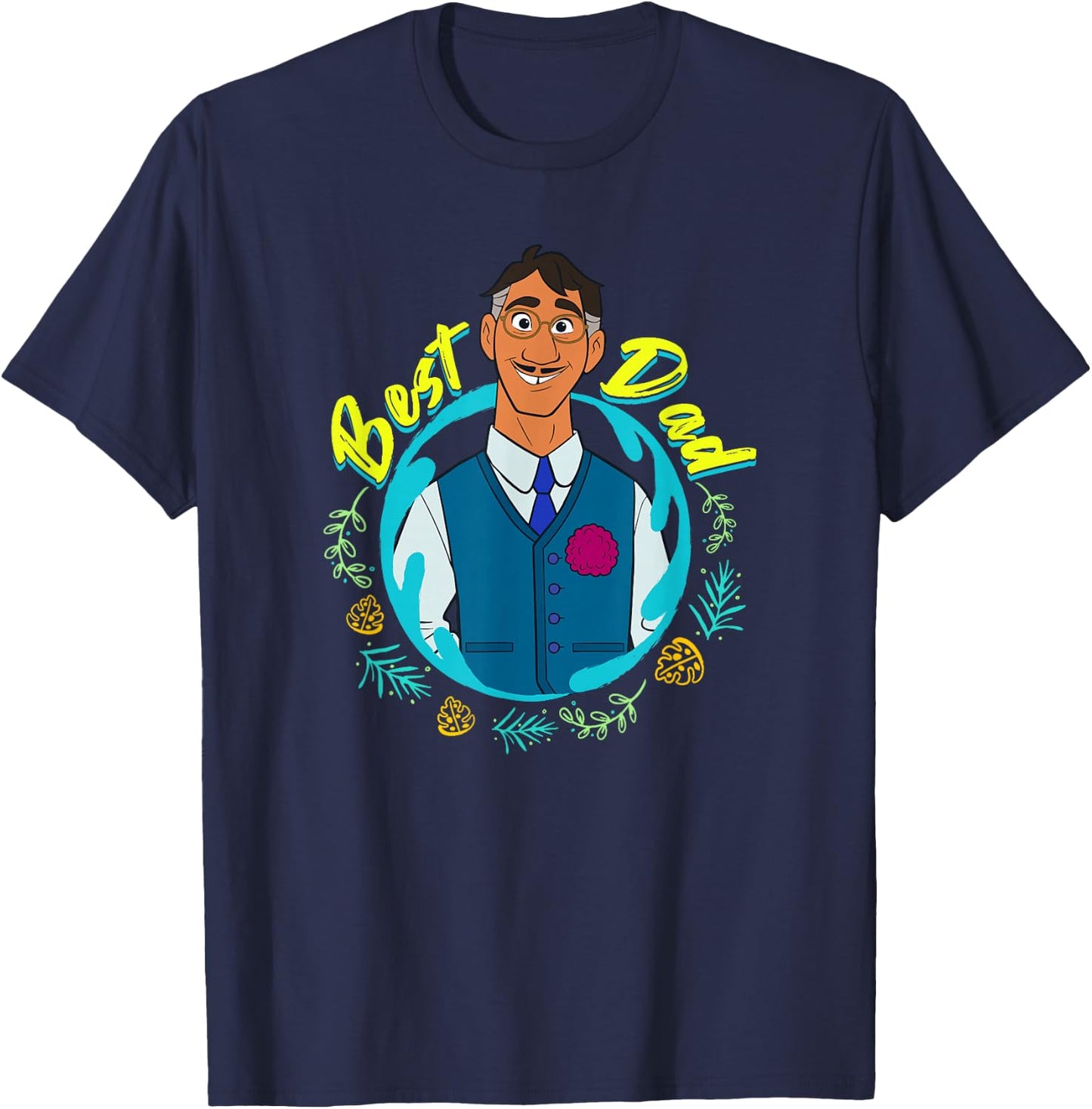 Disney Encanto Agustin Madrigal Best Dad Portrait Small T-Shirt - T-Shirt | Navy