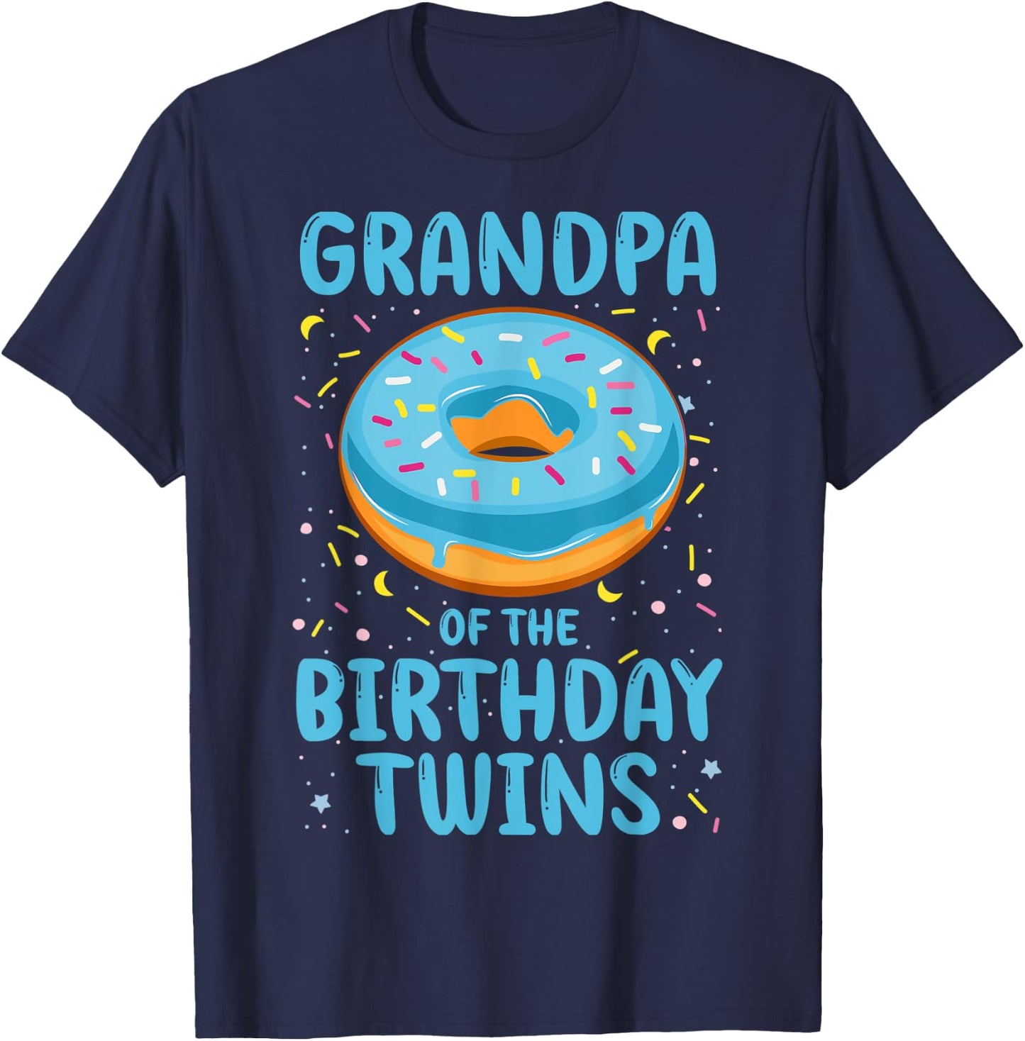 Grandpa Of The Birthday Twins T-Shirt - T-Shirt | Navy