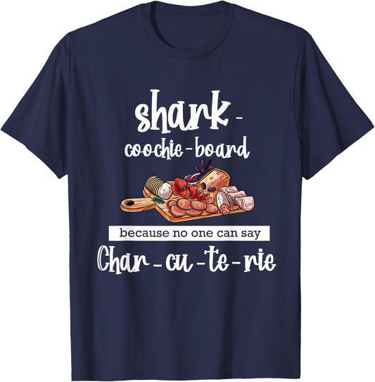 Shark Coochie Board - Funny Sausages T-Shirt - T-Shirt | Navy