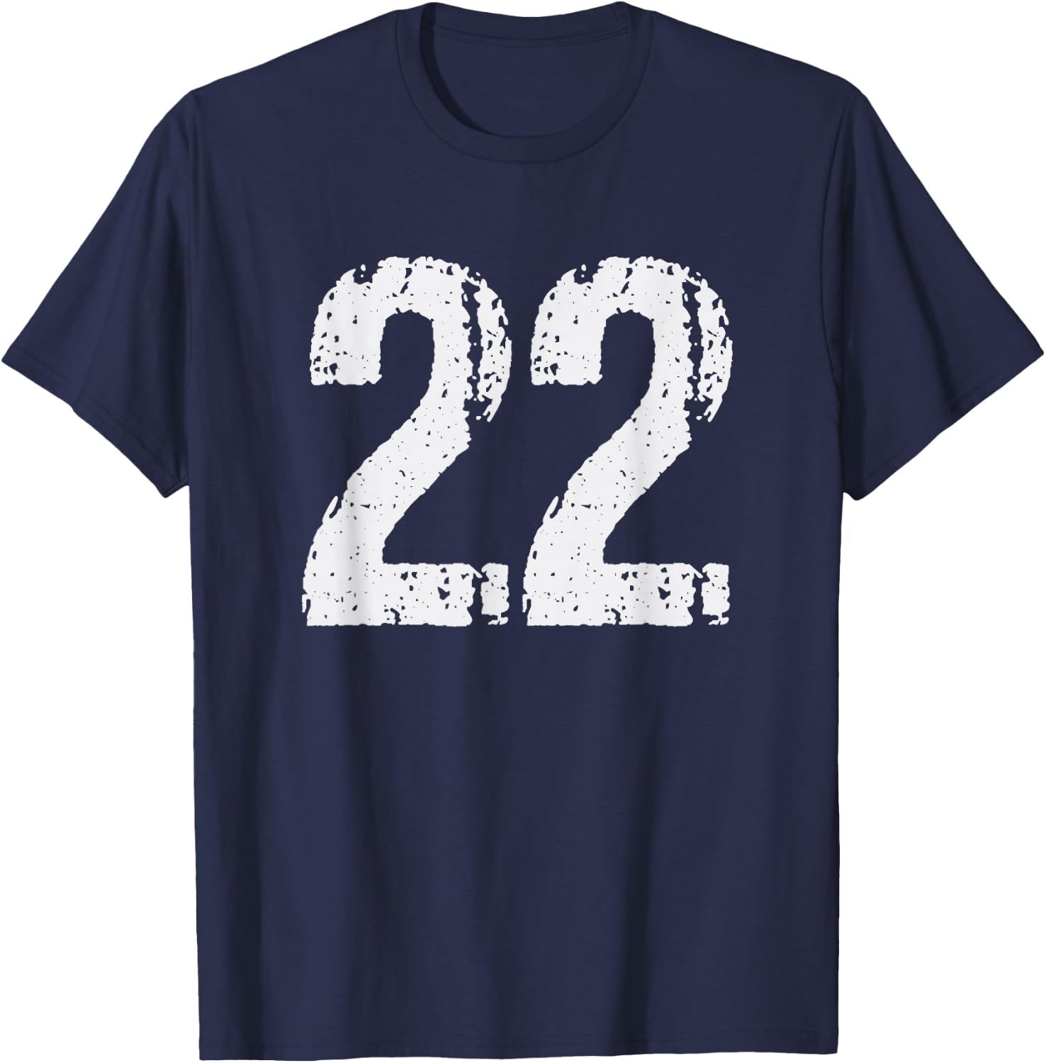 Number #22 Vintage 22nd Birthday Party 22 Years Old T-Shirt - T-Shirt | Navy