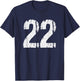 Number #22 Vintage 22nd Birthday Party 22 Years Old T-Shirt - T-Shirt | Navy