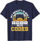 Coding Game Developer Game Dev Programmer Gaming Coder T-Shirt - T-Shirt | Navy