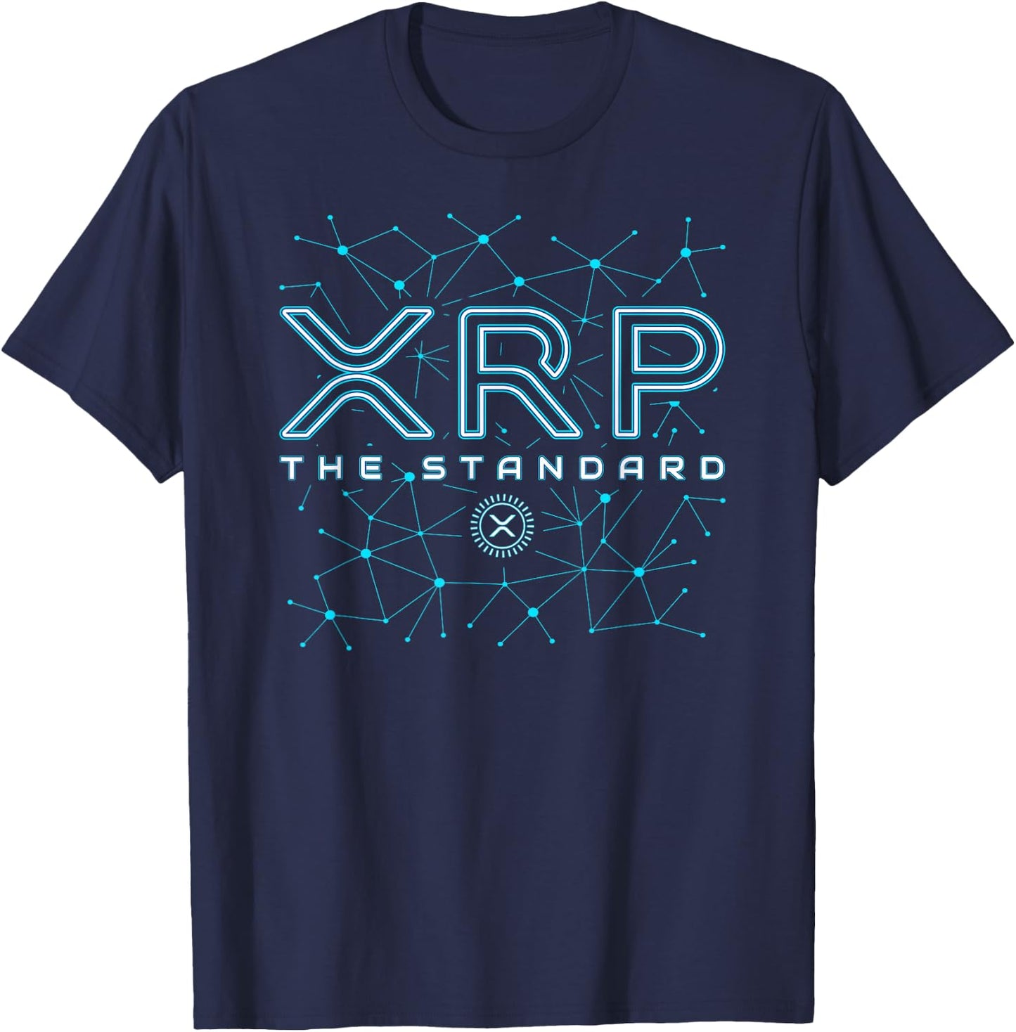 XRP Crypto Gifts & Apparel XRP Crypto - XRP Cryptocurrency - XRP The Standard - XRP Black T-Shirt - T-Shirt | Navy