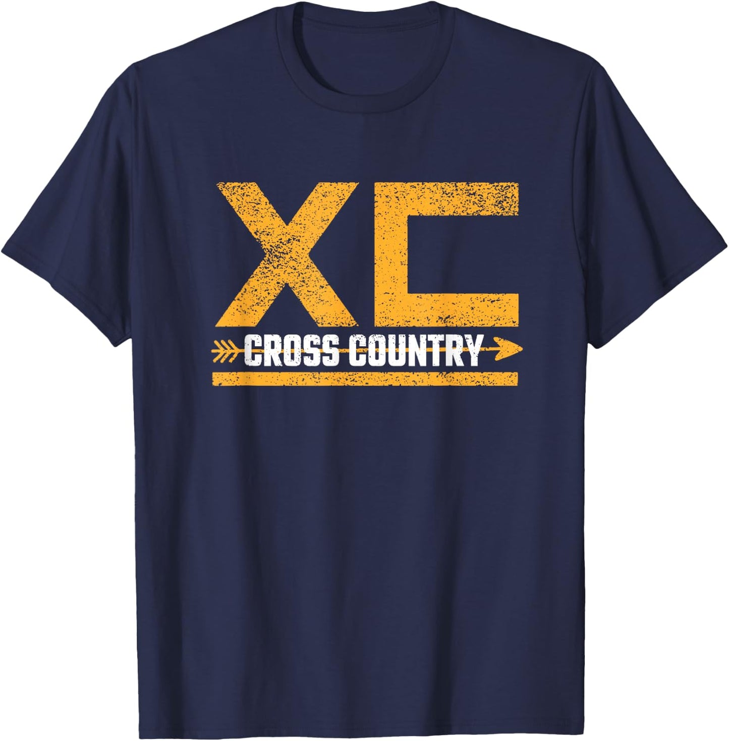 The Cross Country Running Shed Men's Black Cross Country Running T-Shirt - T-Shirt | Navy