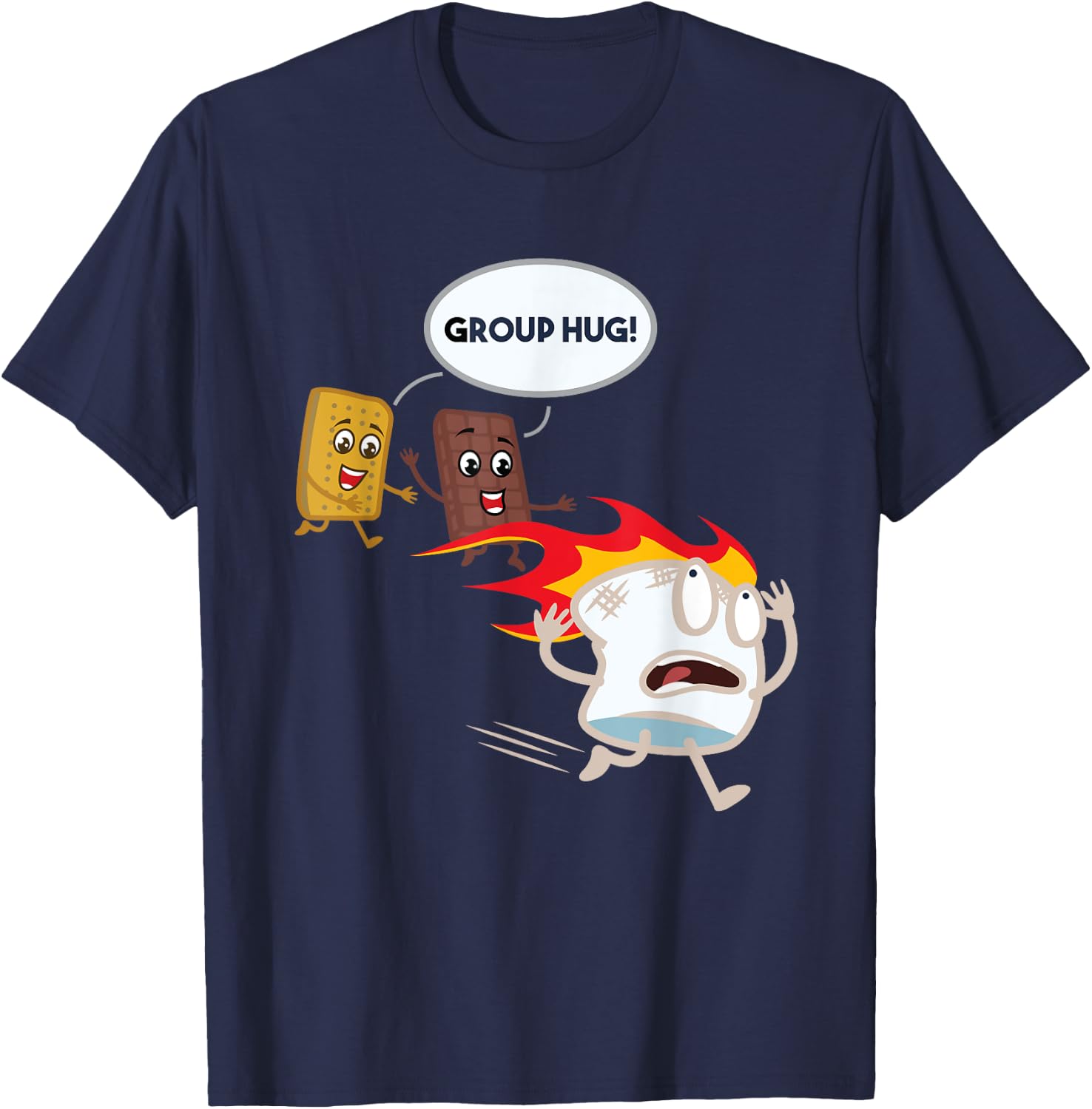 Smores S'mores Marshmallow Camping Roasting Bonfire T-Shirt - T-Shirt | Navy