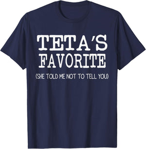 TETA’S Favorite Funny Family Grandson Granddaughter Kids T-Shirt - T-Shirt | Navy