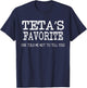 TETA’S Favorite Funny Family Grandson Granddaughter Kids T-Shirt - T-Shirt | Navy