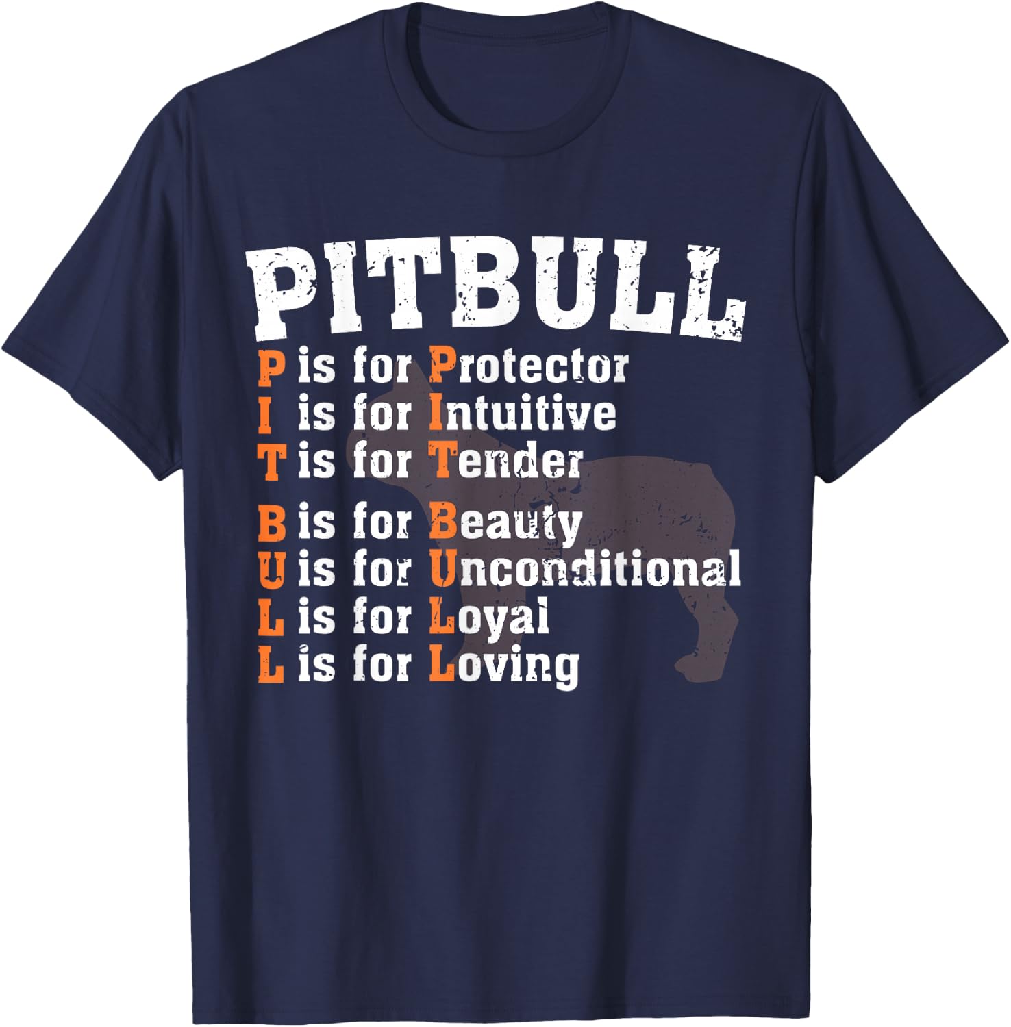 Funny Pitbull Lover Shirt Dog Pitbull Definition Gift T-Shirt - T-Shirt | Navy