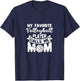 Vball Mothers Day My Favorite Volleyball Player Calls Me Mom T-Shirt - T-Shirt | Navy