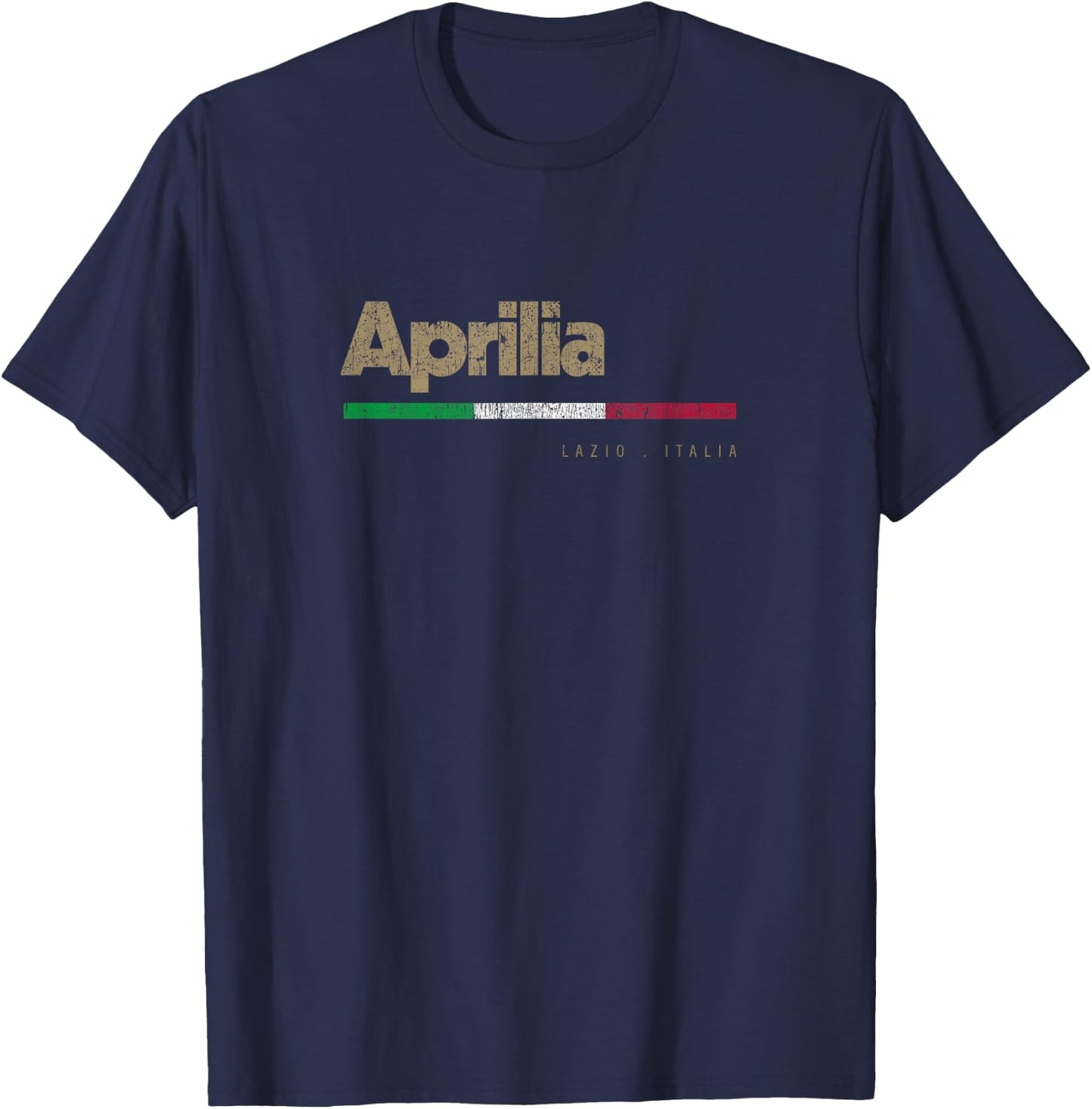 Aprilia Italian City Retro Flag Italy T-Shirt - T-Shirt | Navy