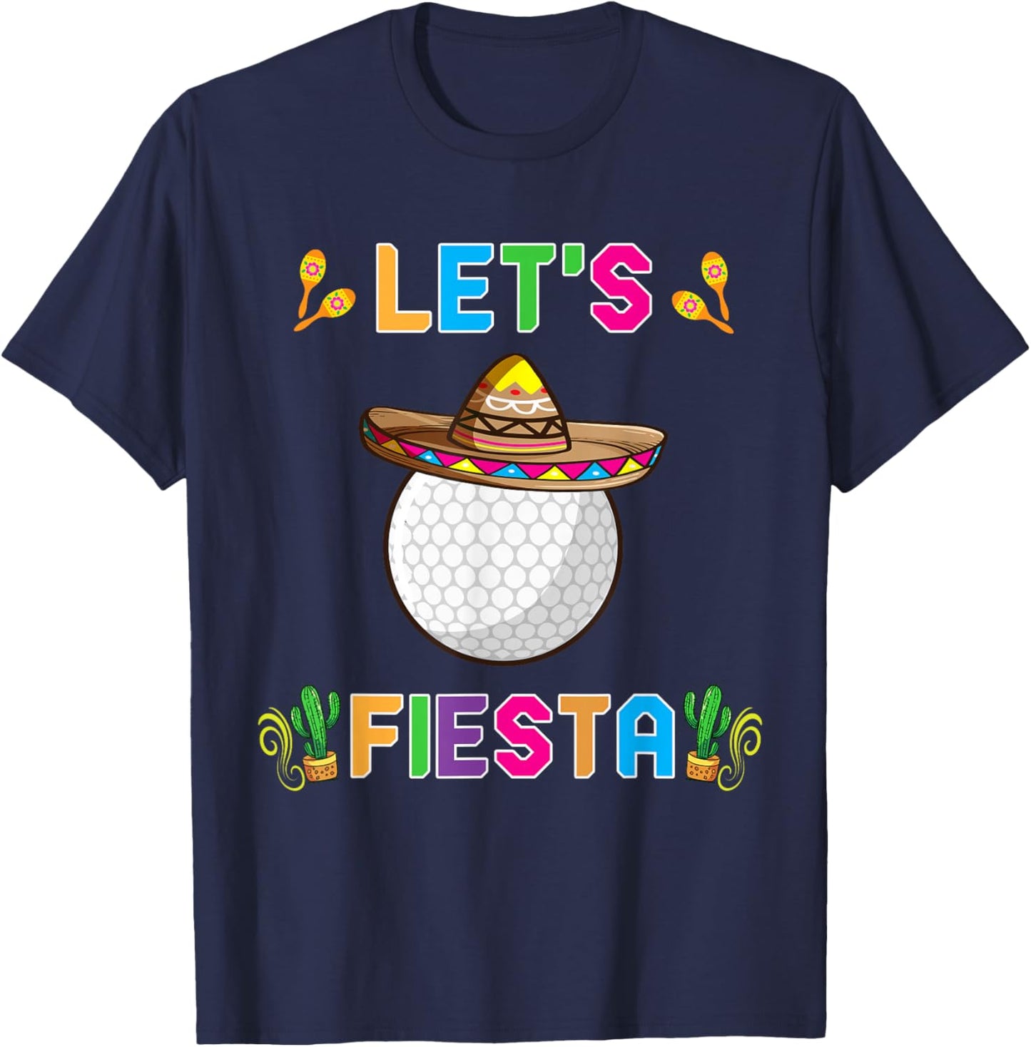Cinco de Mayo Funny Golf Ball Let's Fiesta May 5th Kids T-Shirt - T-Shirt | Navy
