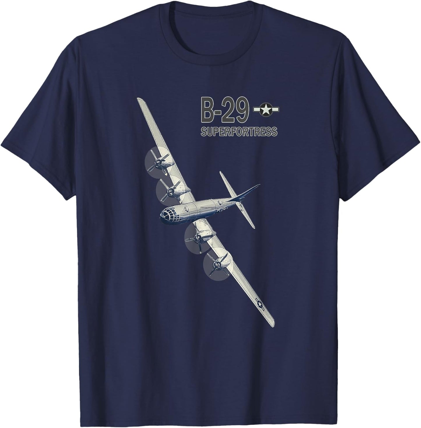 B29 Superfortress WW2 Bomber Airplane T-Shirt - T-Shirt | Navy