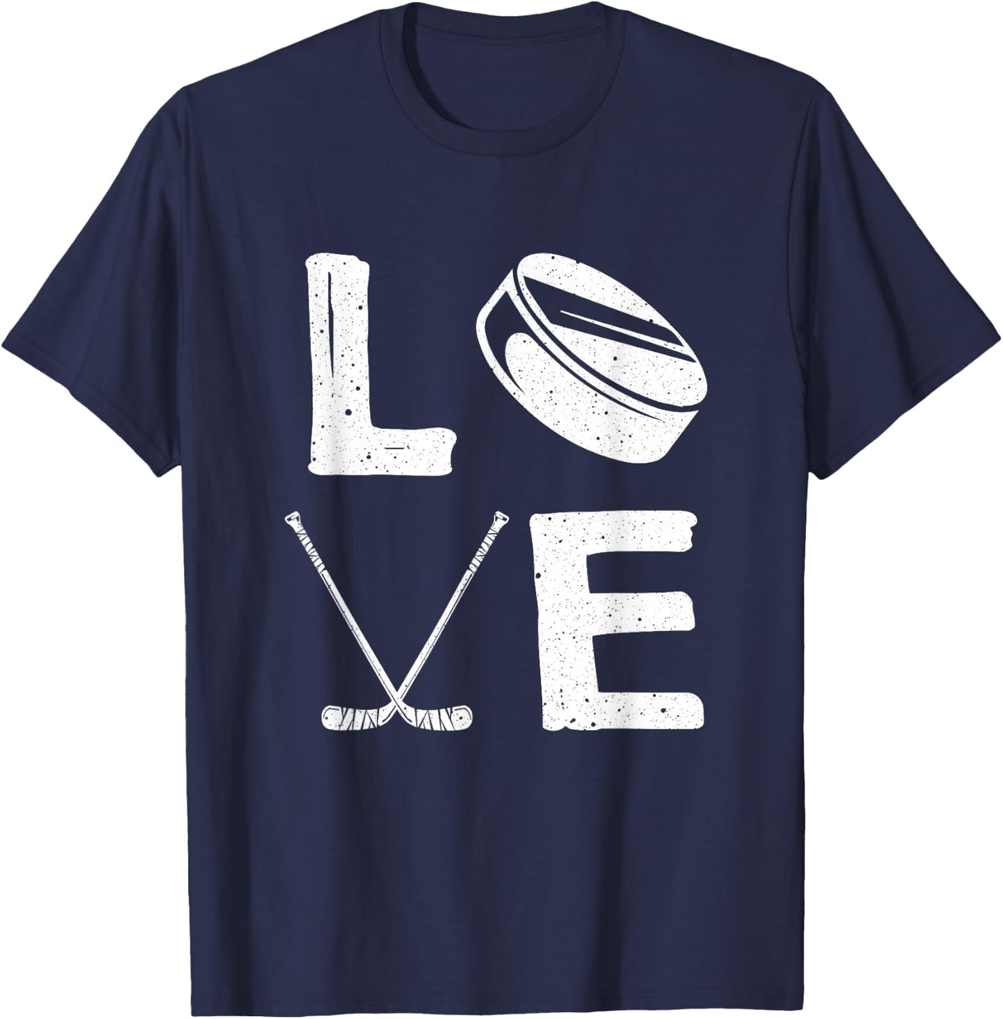 Funny Hockey Design For Kids Men Women Ice Hockey Players T-Shirt - T-Shirt | Navy