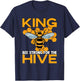 King Bee Strong For The Hive Bumblebees Honeycombs T-Shirt - T-Shirt | Navy