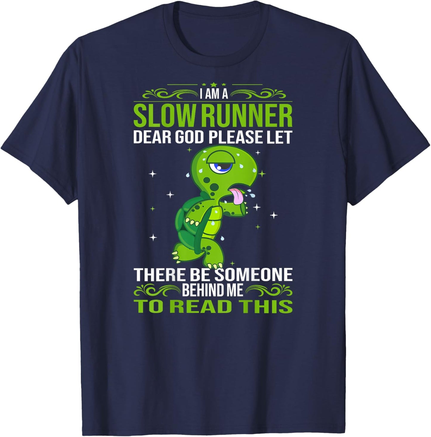 Turtle I'm A Slow Runner Marathon Running T-Shirt - T-Shirt | Navy