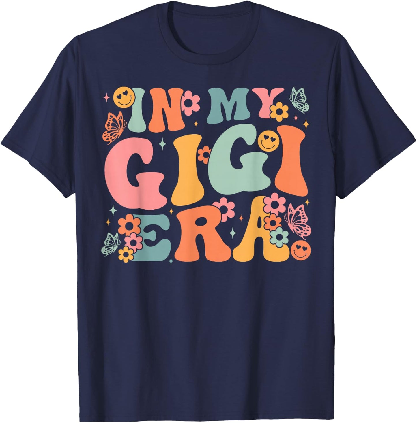 In My Gigi Era Baby Pregnancy Announcement for Grandma T-Shirt - T-Shirt | Navy