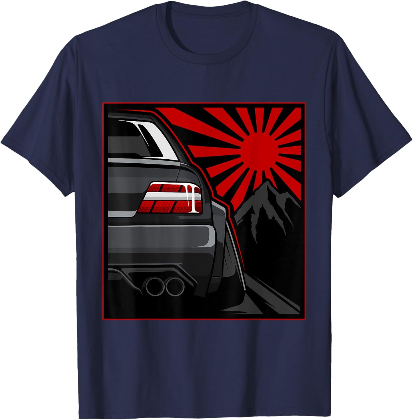 Japanese Automotive JDM Legend Retro Race Vintage Tuning Car T-Shirt - T-Shirt | Navy