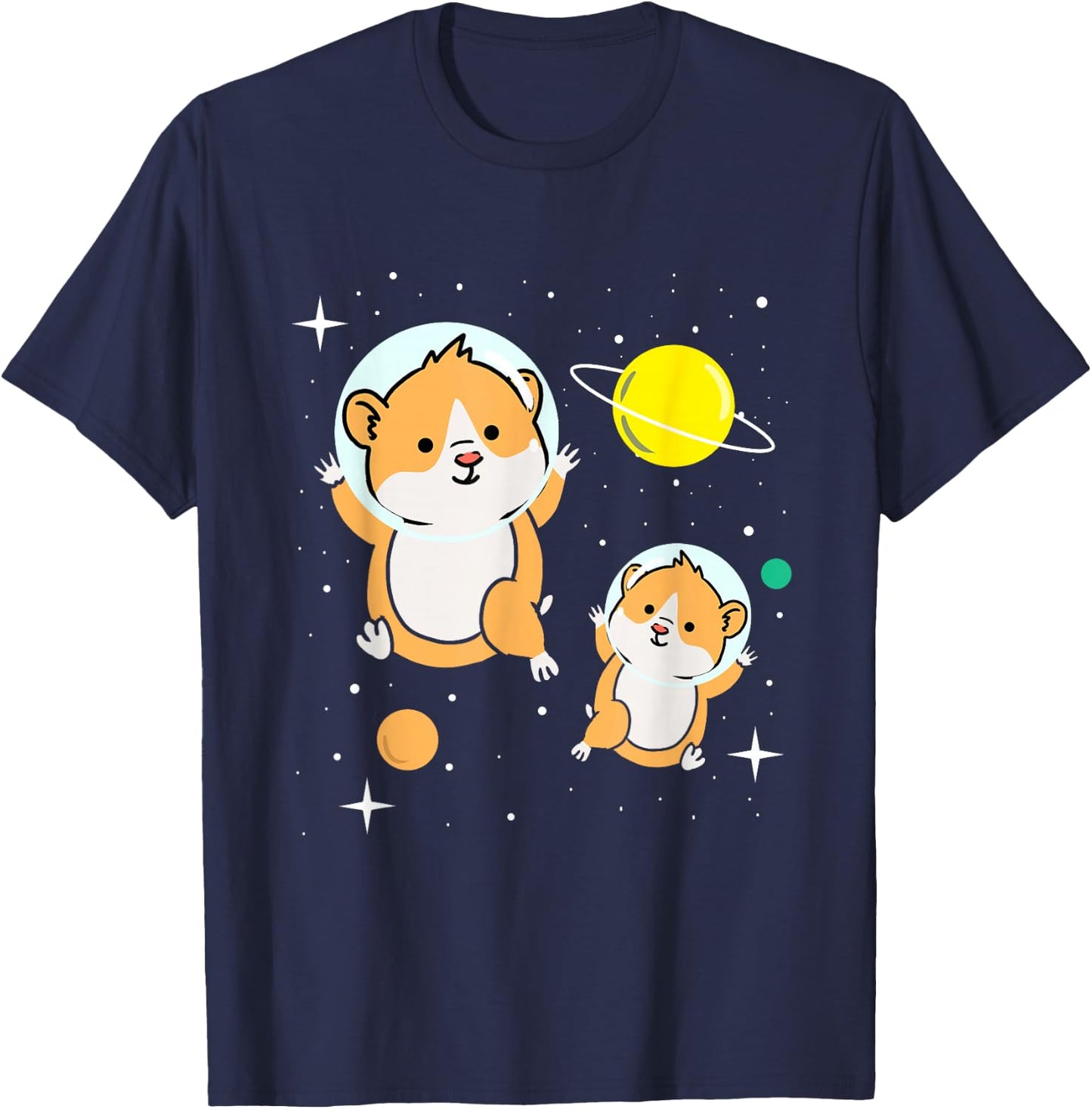 Hamster In Space Hamster Lover Gift T-Shirt - T-Shirt | Navy