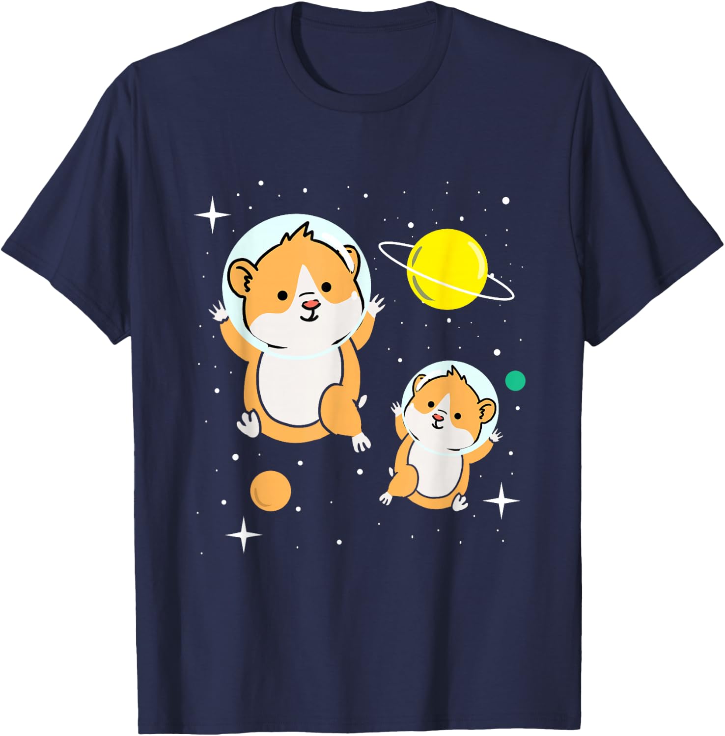 Hamster In Space Hamster Lover Gift T-Shirt - T-Shirt | Navy