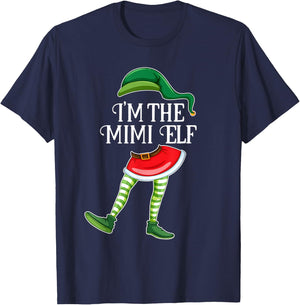 I'm the Mimi Elf Christmas Matching Family Group Gift T-Shirt - T-Shirt | Navy