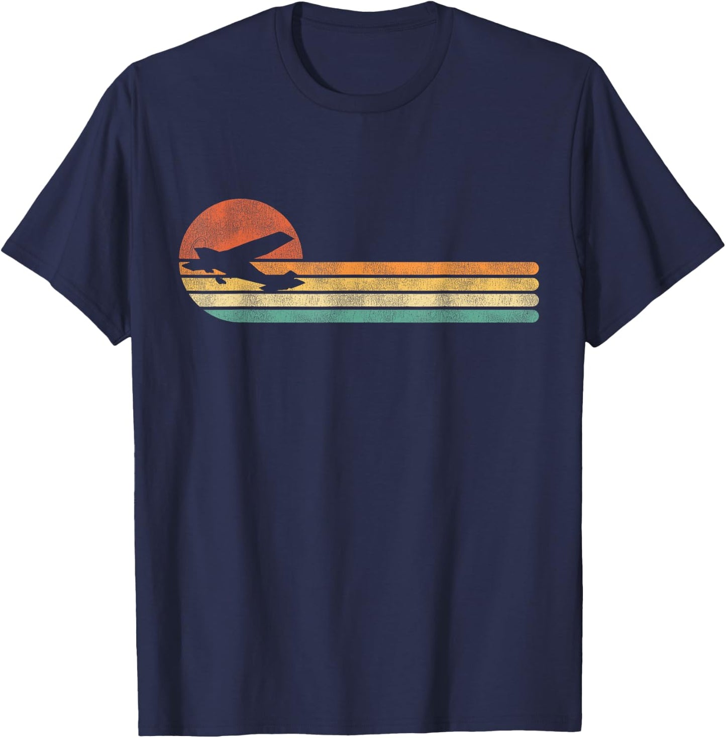 Airplane Pilot Vintage T-Shirt - T-Shirt | Navy