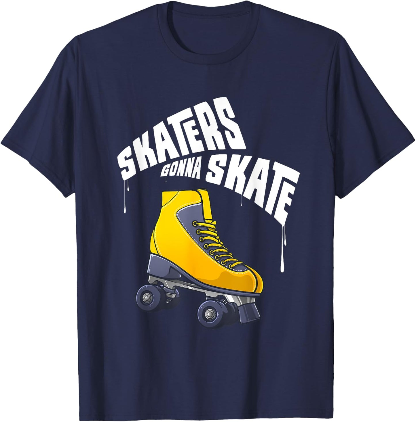 Funny Roller Skating Art Men Women Boys Girls Roller Skater T-Shirt - T-Shirt | Navy