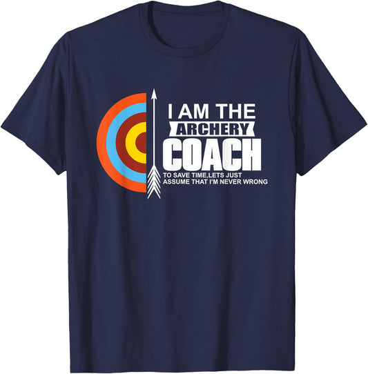 Archery Coach is Always Right Trainer T-Shirt - T-Shirt | Navy
