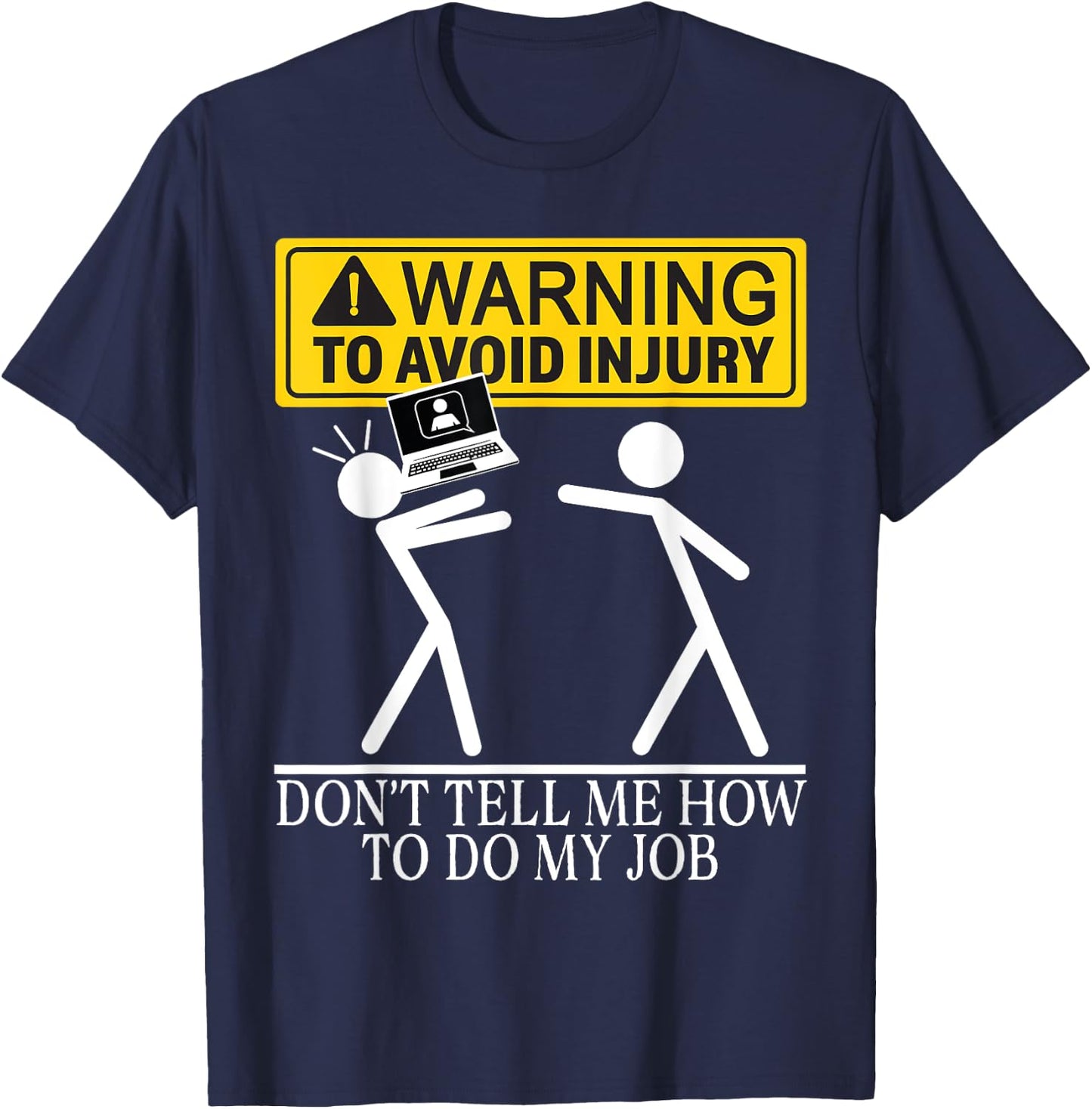 IT Software Programmers Computer Coder App Developer Warning T-Shirt - T-Shirt | Navy