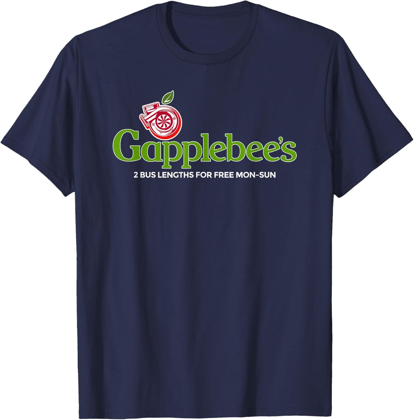 Gapplebee's Drag Racing American Muscle Turbo Boosted Small T-Shirt - T-Shirt | Navy