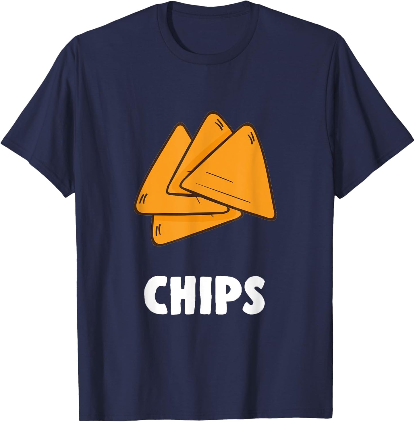 Couple Matching Halloween Costumes Chips T-Shirt - T-Shirt | Navy