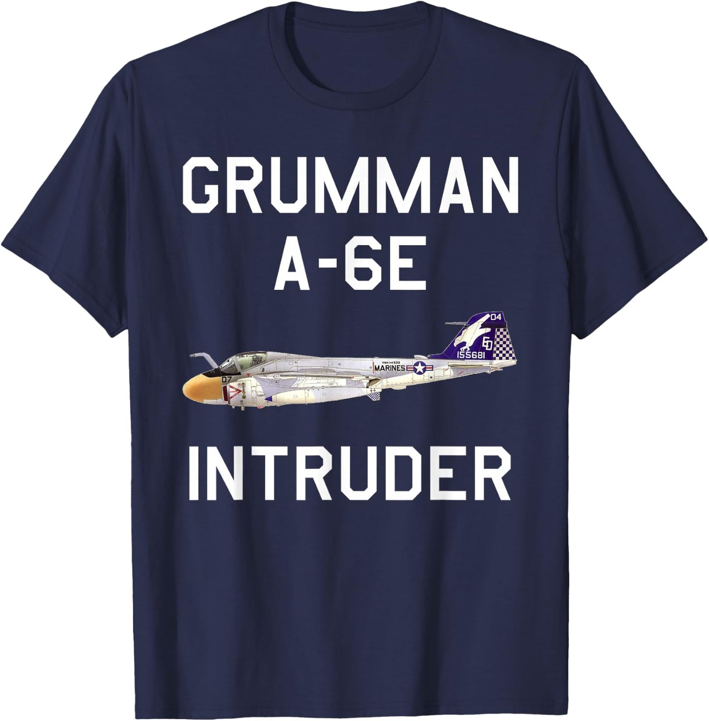 Grumman A-6E Intruder Military Navy Airplane T-Shirt - T-Shirt | Navy