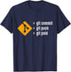 Git Commit Git Push Git Paid any Programmer T-Shirt - T-Shirt | Navy