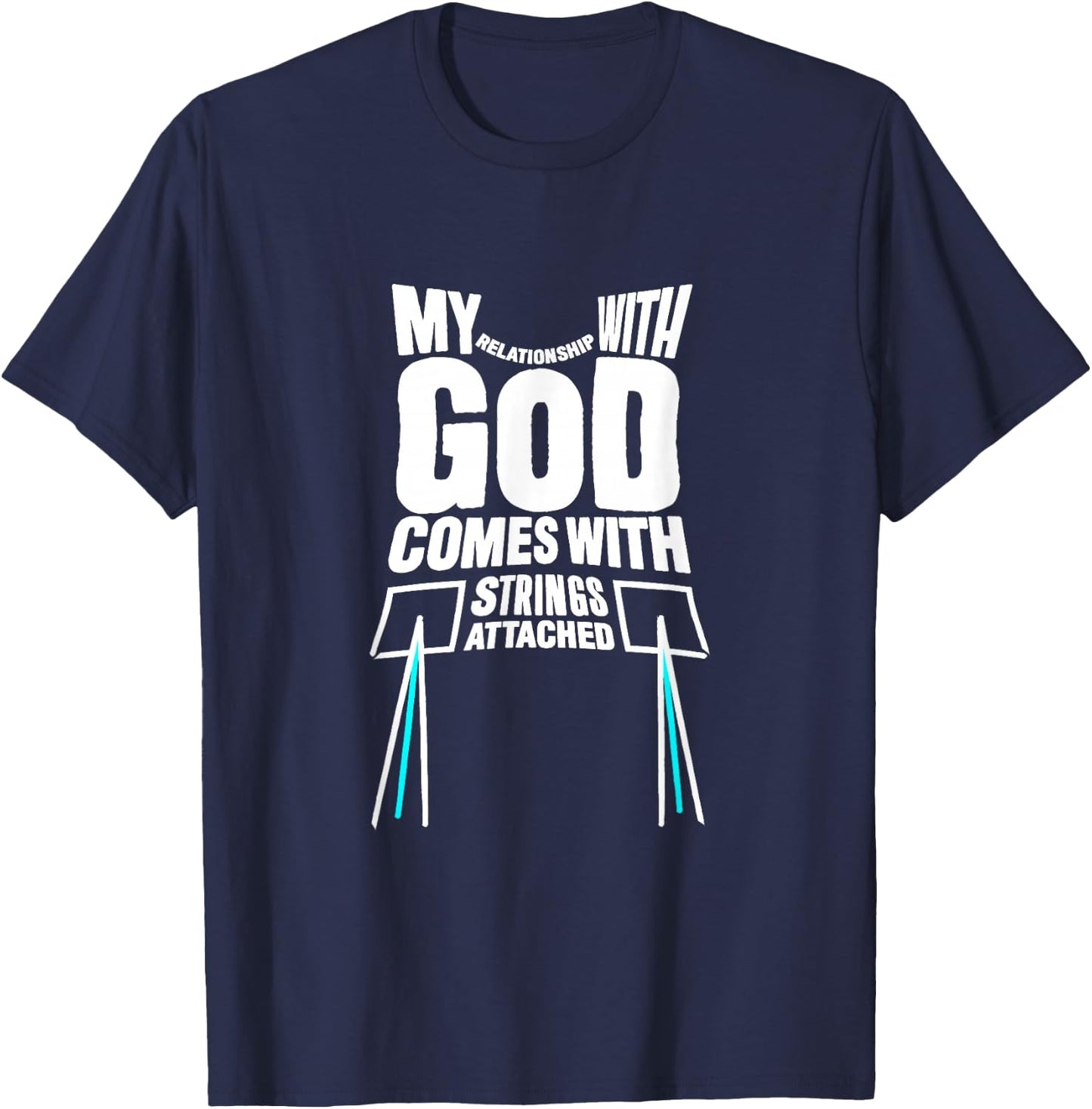 Tzitzit My Relationship with God is Conditioned T-Shirt - T-Shirt | Navy