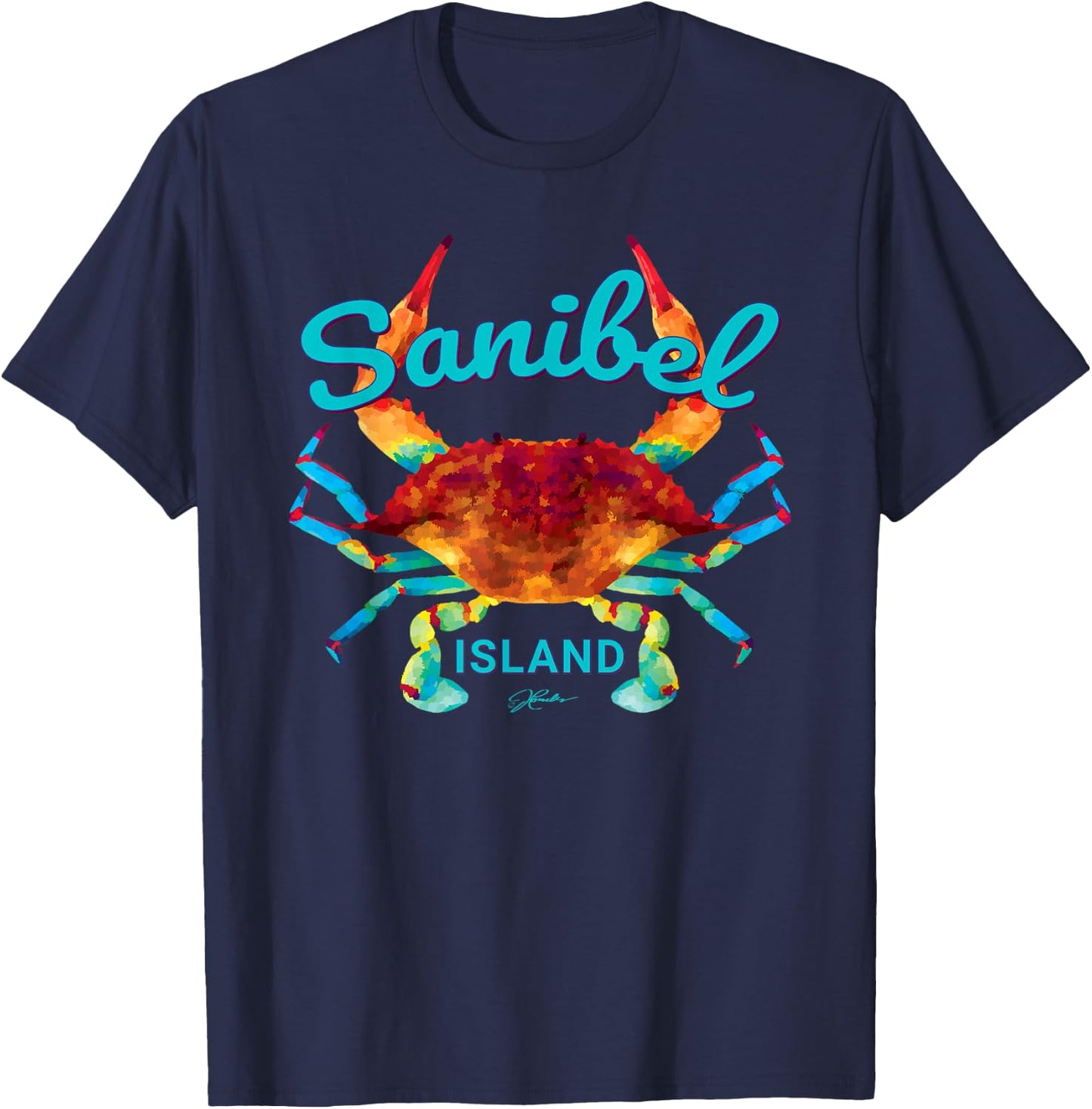 JCombs: Sanibel Island, FL, Blue Crab T-Shirt - T-Shirt | Navy