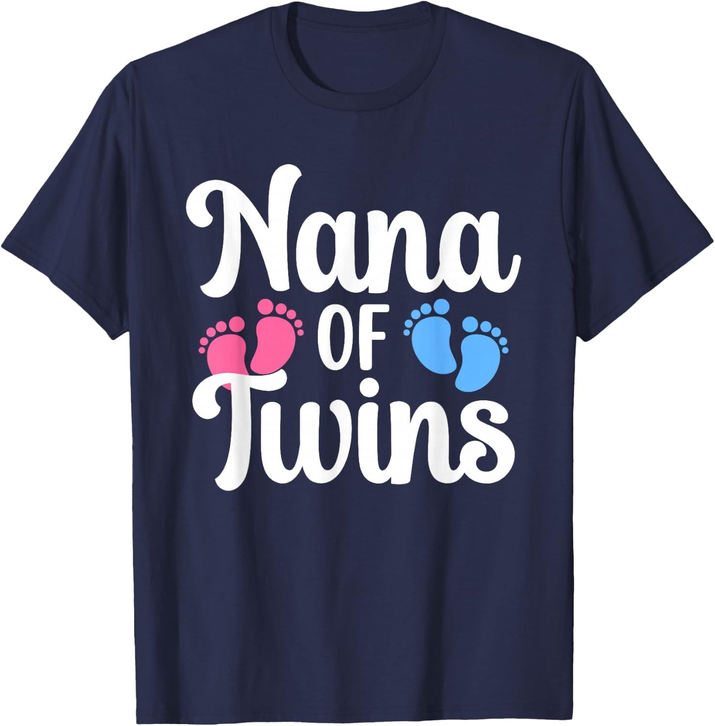 Nana of Twins Proud Twin Nana Grandma T-Shirt - T-Shirt | Navy