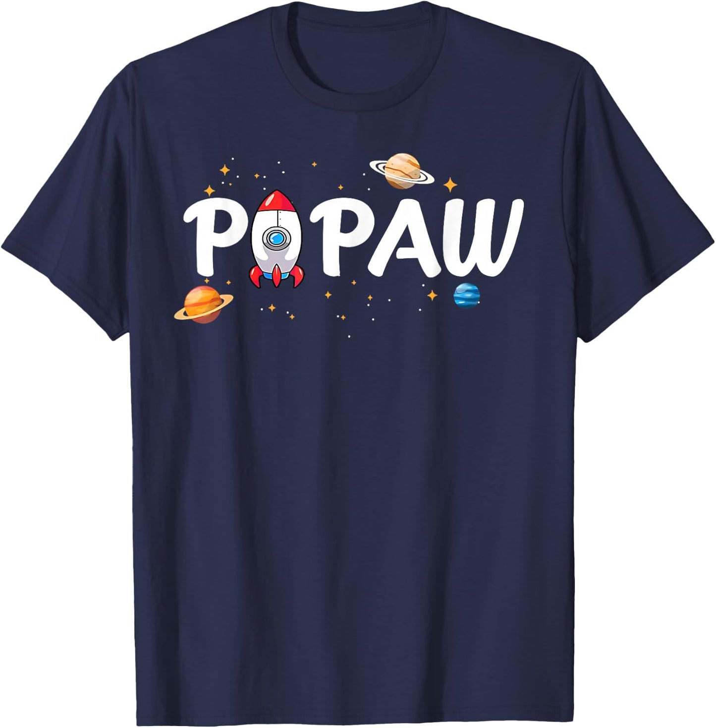 Papaw of The Birthday Boy Astronaut 1st Birthday Family T-Shirt - T-Shirt | Navy
