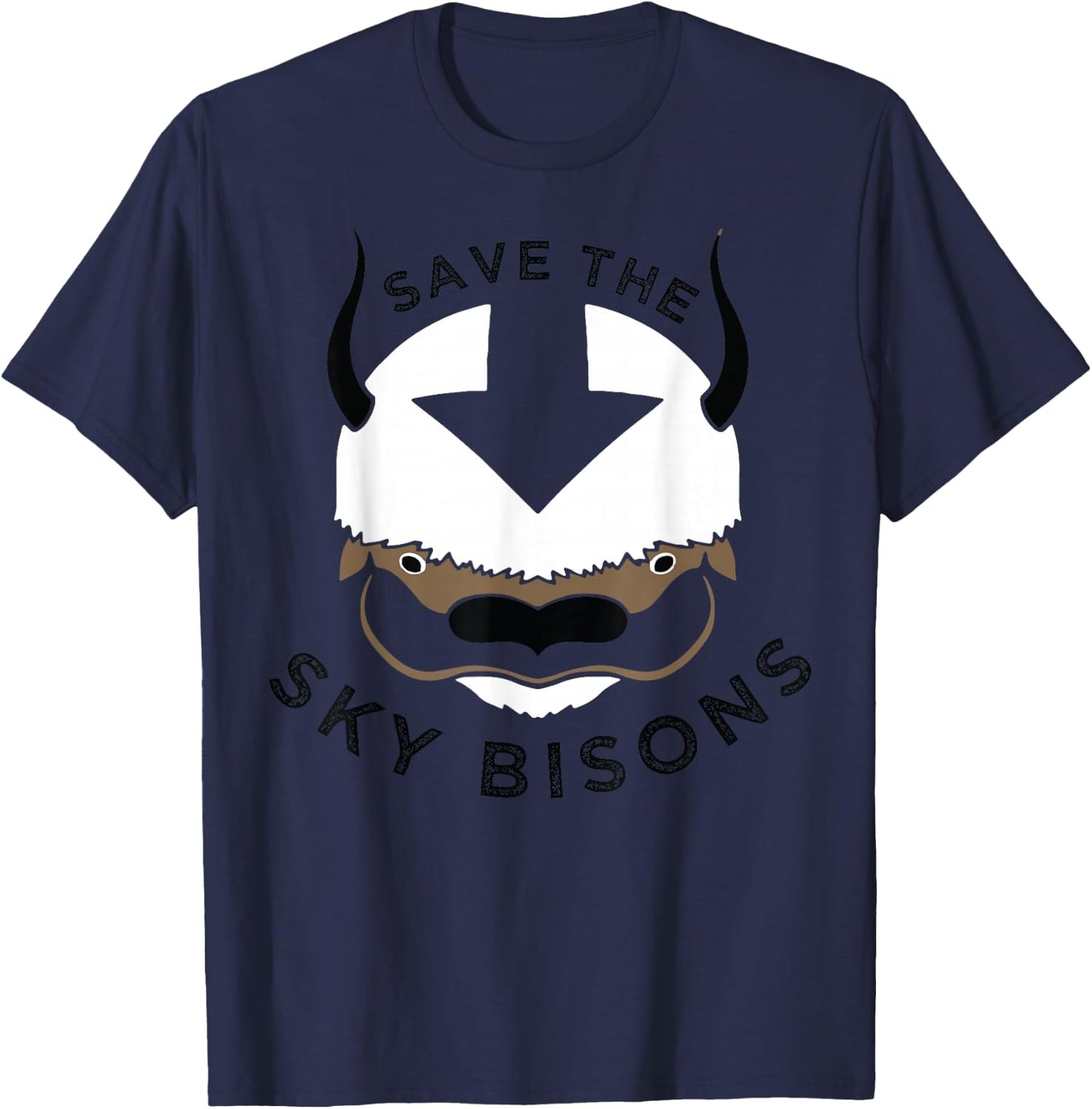 Save The Sky Bisons with Bison Head T-Shirt - T-Shirt | Navy